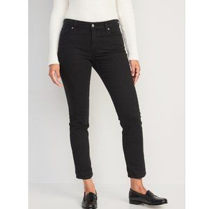 Old Navy Low-Rise Black-Wash Boyfriend Straight Jeans Women Size 20 493460